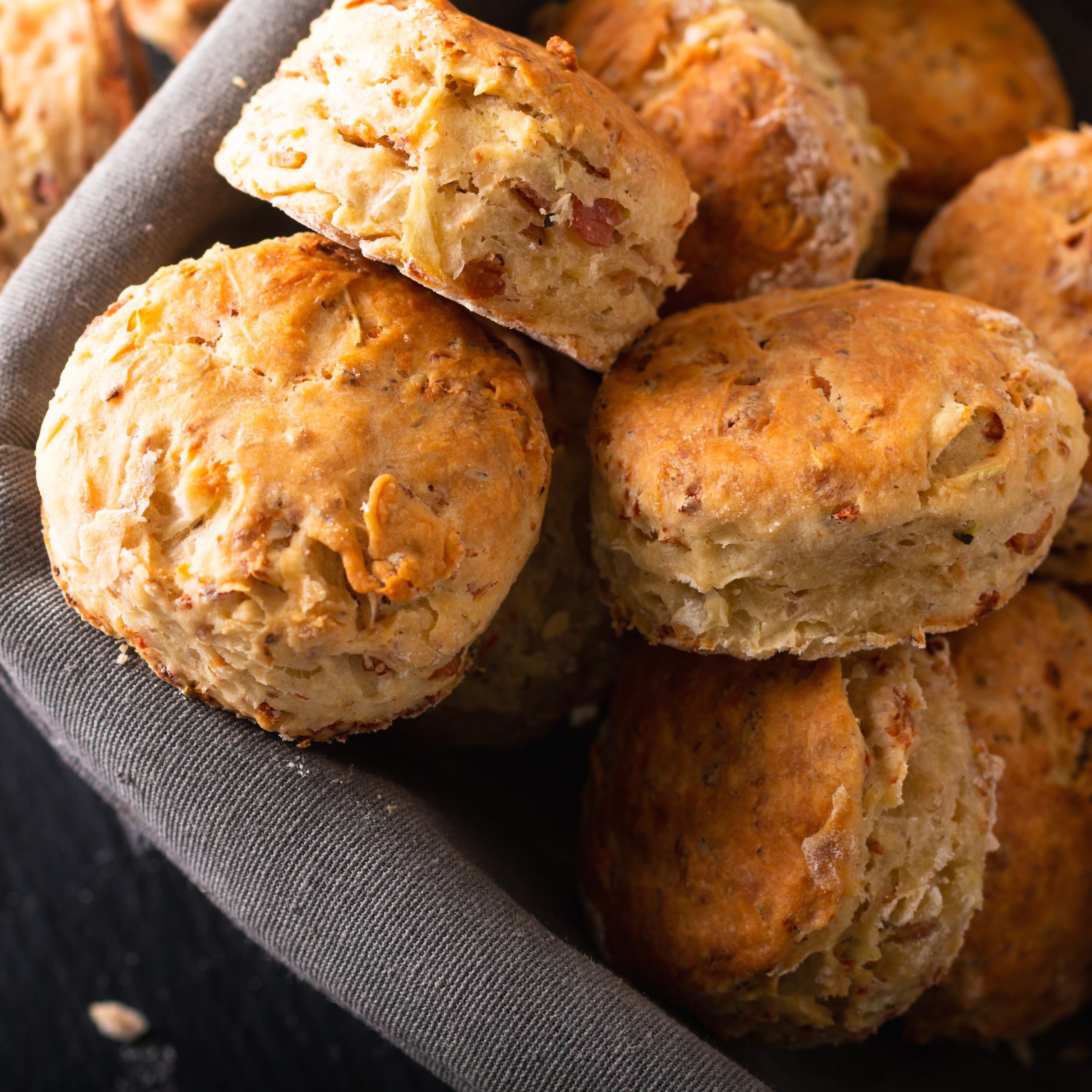 Spinneyfields cheesy bacon scones close-up