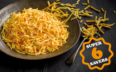 Super Six Savers – Six Fabulous Grated Blends for Budget-Friendly Flavour.